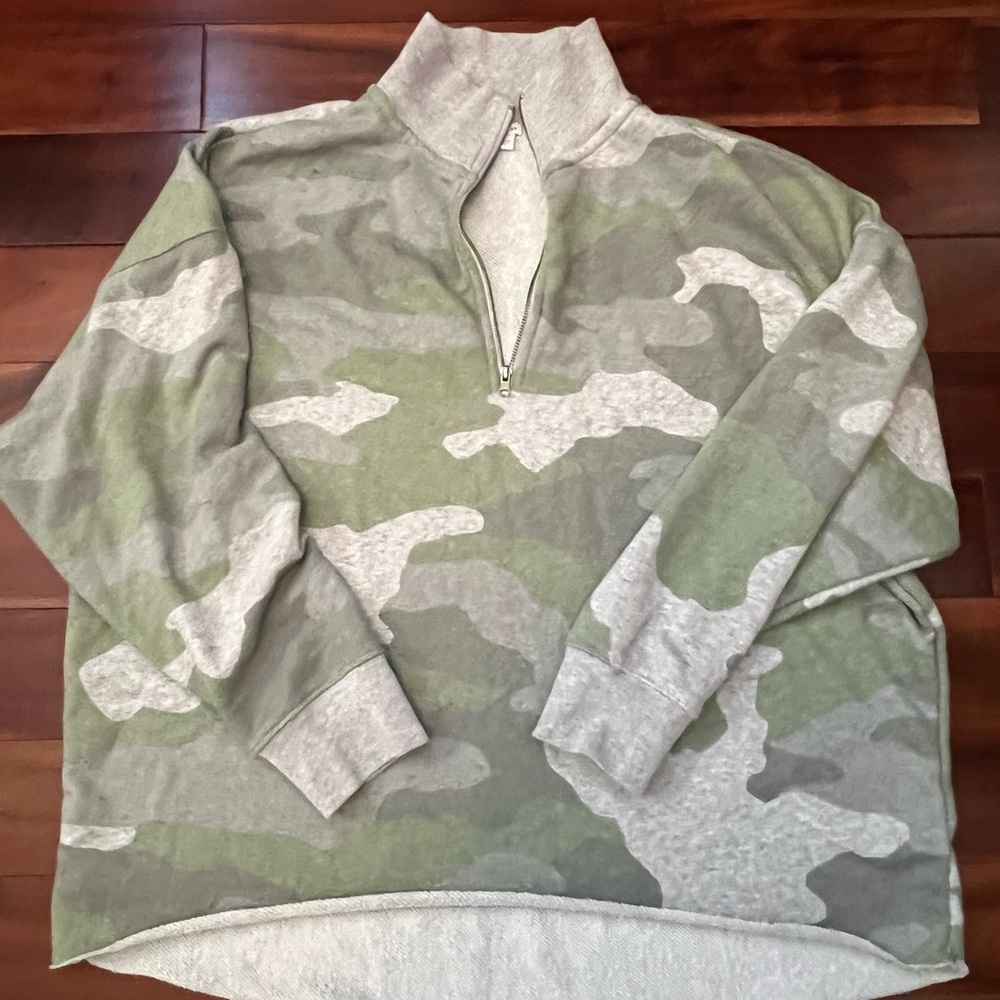 Aerie Heather Gray Zip Pullover